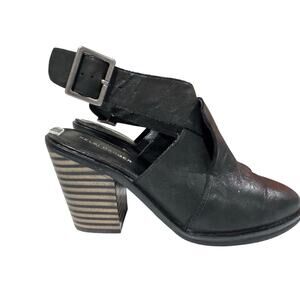 Kelsi Dagger Brooklyn Wade Black Heeled Mules Shooties Size 9